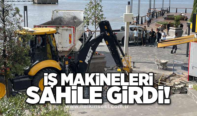 İş makineleri sahile girdi!