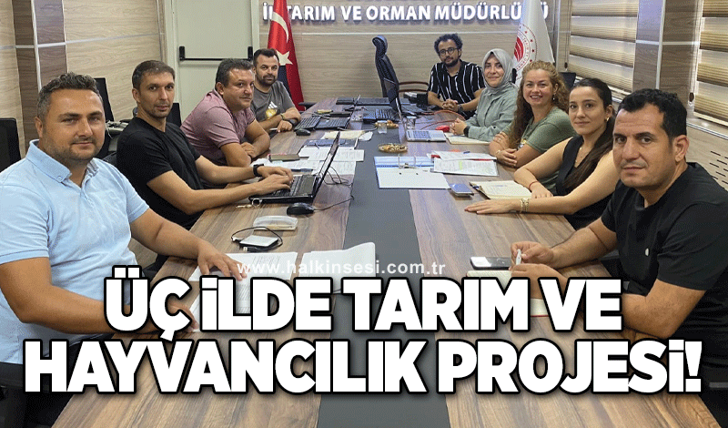 Üç ilde tarım ve hayvancılık projesi