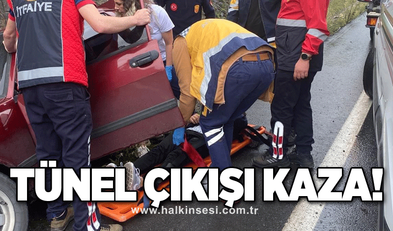 Tünel çıkışı kaza!