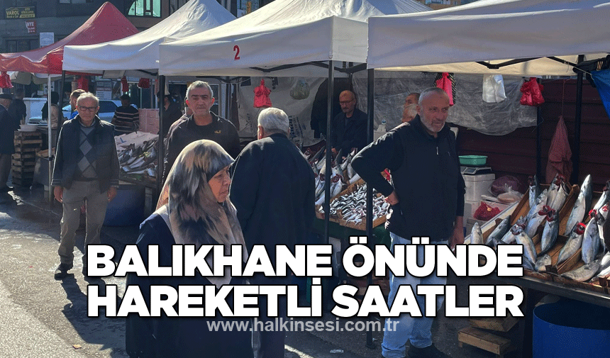 Balıkhane önünde hareketli saatler