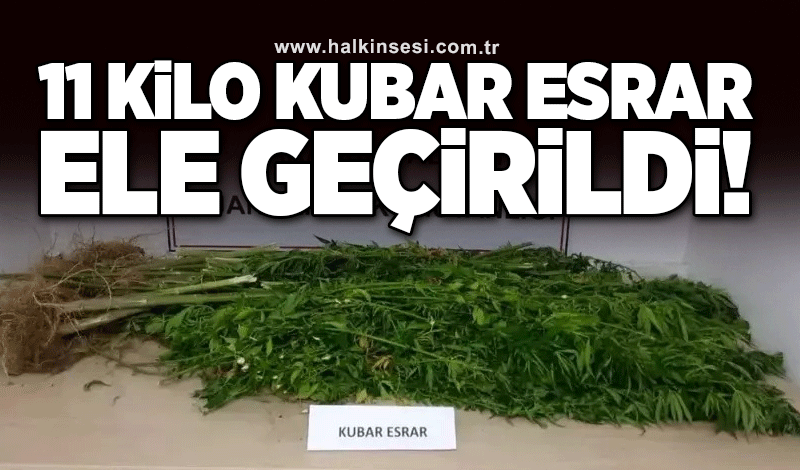 11 Kilo Kubar esrar ele geçirildi