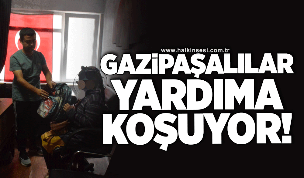 Gazipaşalılar yardıma koşuyor