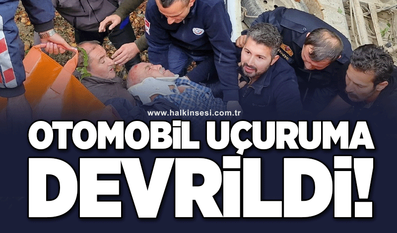 Otomobil uçuruma devrildi!