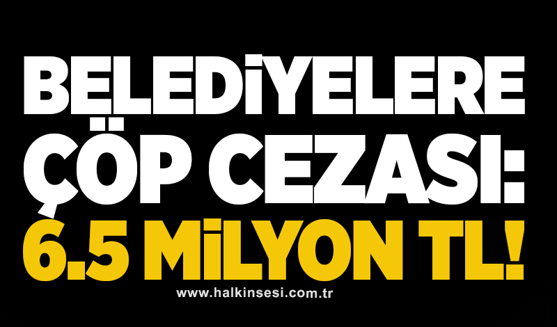 Belediyelere çöp cezası: 6,5 milyon TL