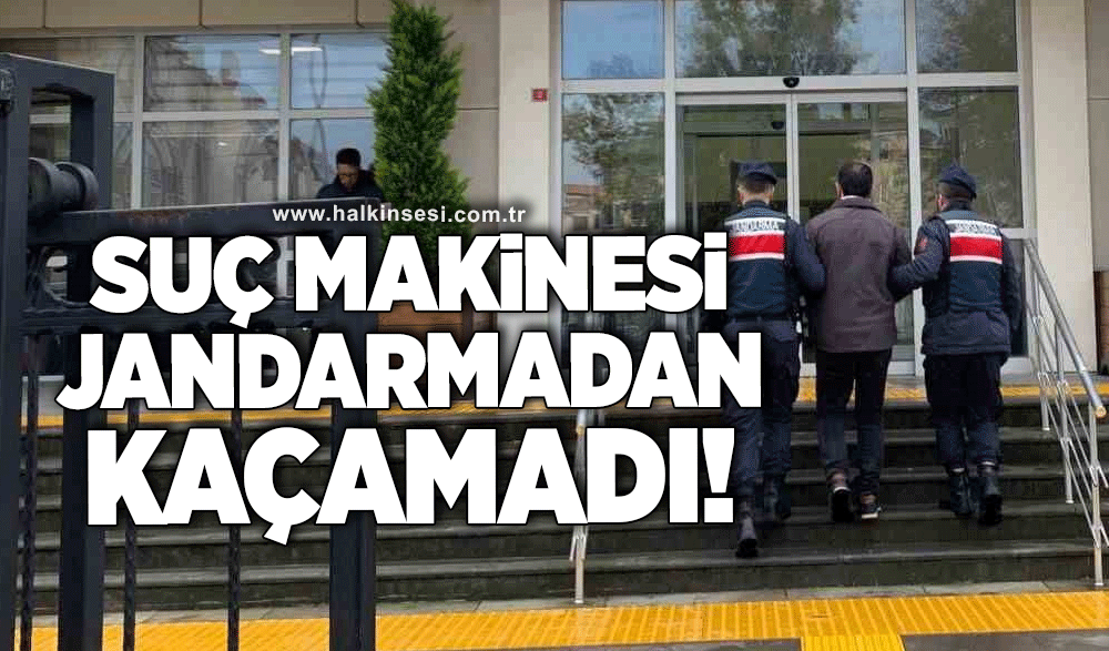 Suç makinesi jandarmadan kaçamadı