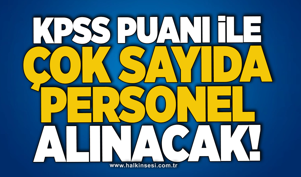 KPSS puanı ile çok sayıda personel alınacak!