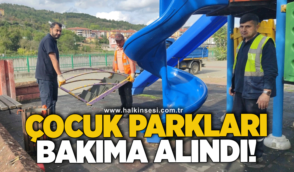 Çocuk parkları bakıma alındı