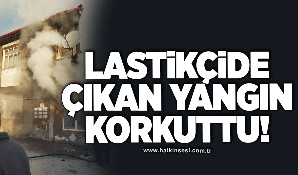 Lastikçide çıkan yangın korkuttu