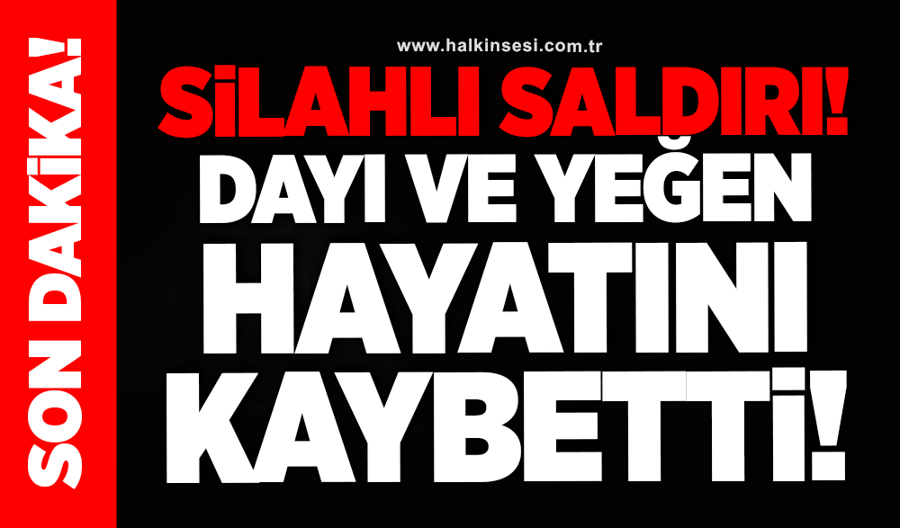 Silahlı saldırı! Dayı ve yeğen hayatını kaybetti!