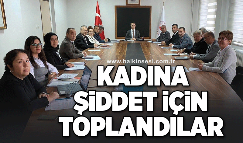 Kadına şiddet için toplandılar