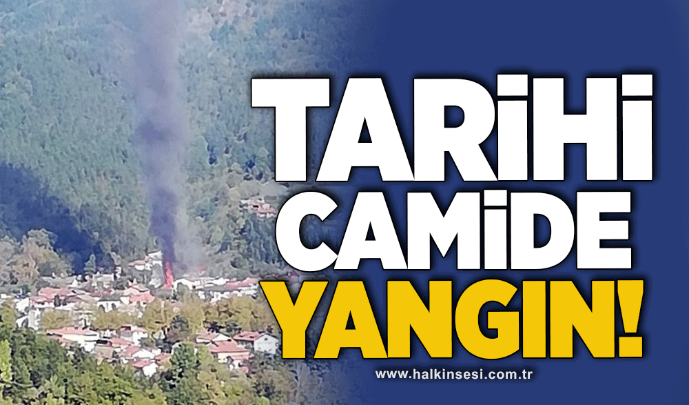 Tarihi camide yangın!