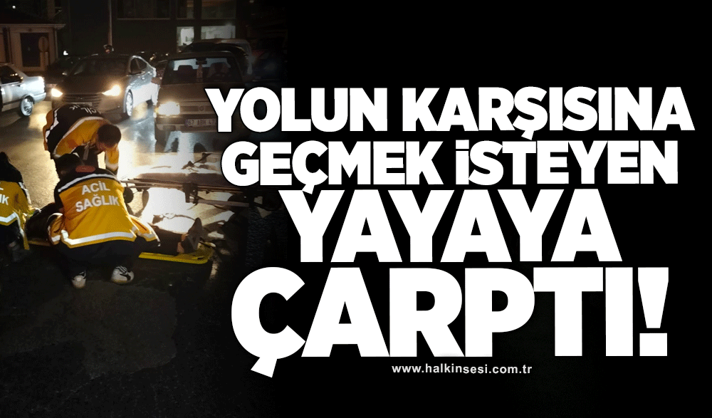 Yolun karşısına geçmek isteyen yayaya çarptı