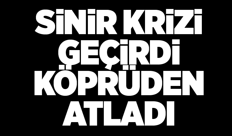 Sinir Krizi Geçirdi Köprüden Atladı