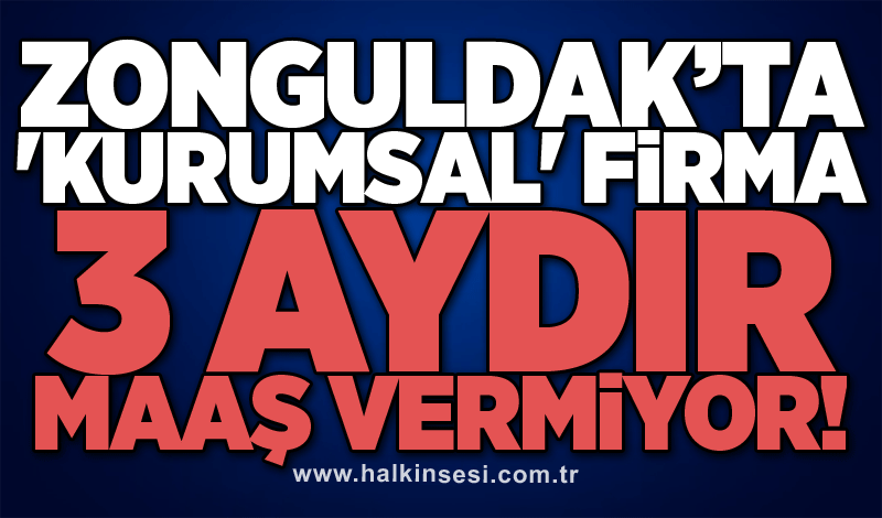 Zonguldak’ta 'kurumsal' firma 3 aydır maaş vermiyor!