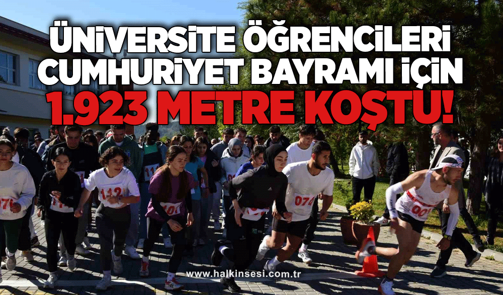 Üniversite öğrencileri, Cumhuriyet Bayramı için bin 923 metre koştu