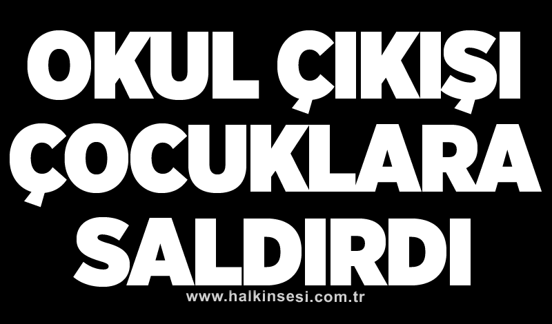 Okul çıkışı çocuklara saldırdı