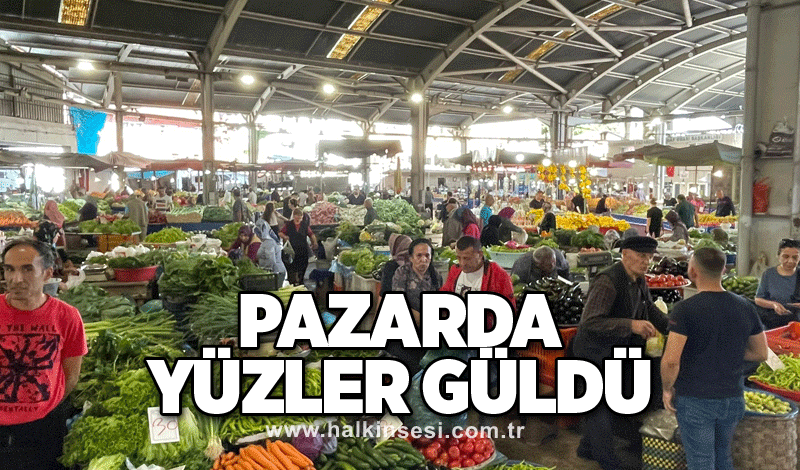 Pazarda yüzler güldü