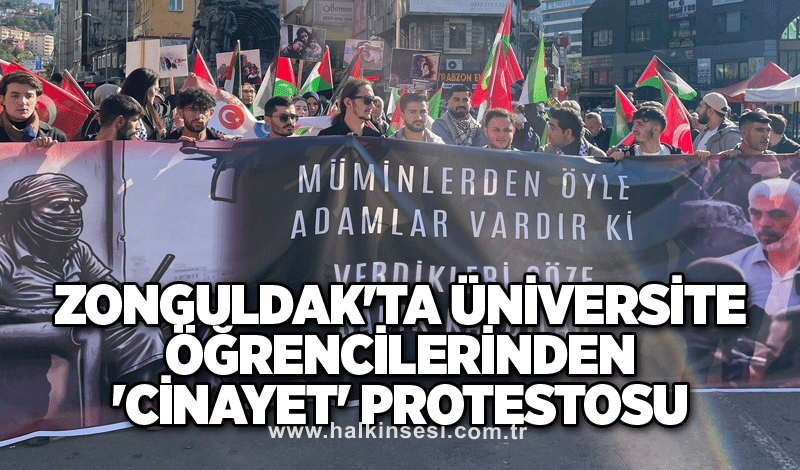 Zonguldak'ta üniversite öğrencilerinden 'cinayet' protestosu