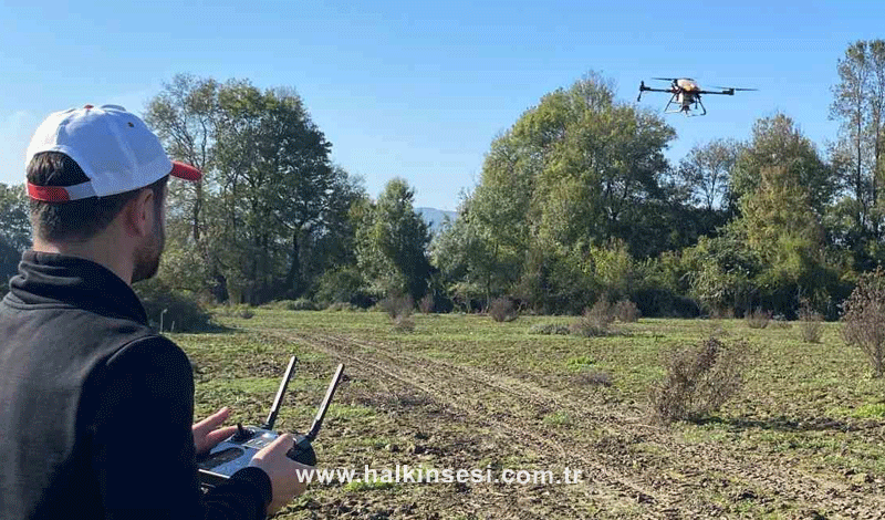 Selde hasar gören mera dron ile tohumlandı