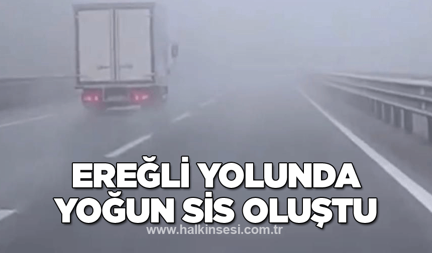 Ereğli yolunda yoğun sis oluştu