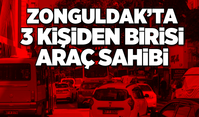 Zonguldak’ta 3 kişiden birisi araç sahibi