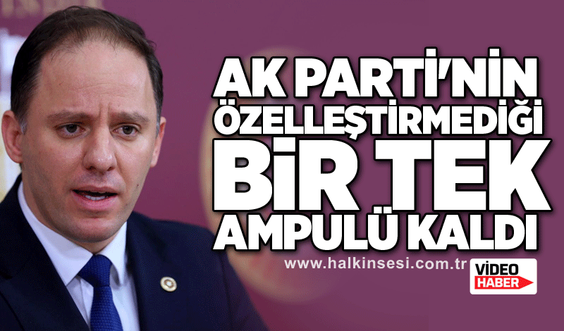 Yavuzyılmaz: AK Parti'nin özelleştirmediği bir tek ampulü kaldı