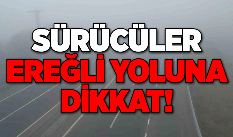 Sürücüler Ereğli yoluna dikkat!