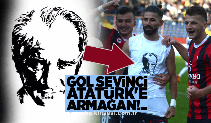 Zonguldaksporlu futbolcudan anlamlı hareket: Atatürk'e armağan etti