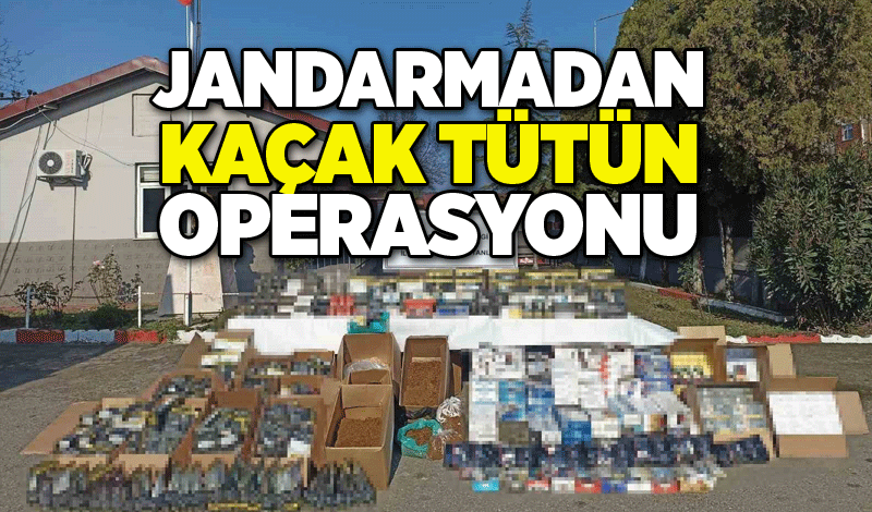 Jandarmadan kaçak tütün operasyonu