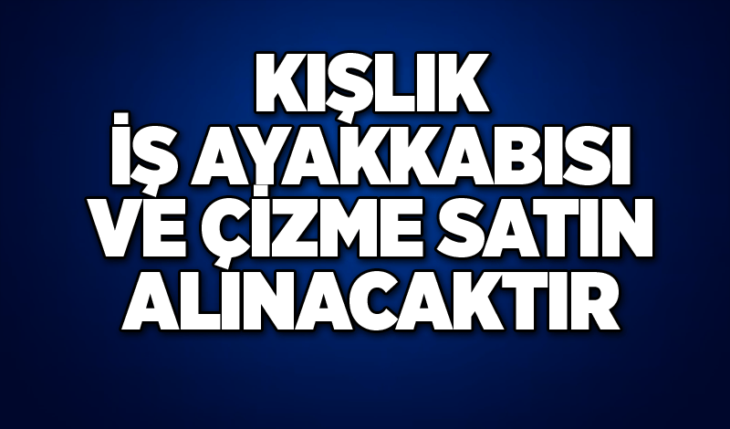 KIŞLIK İŞ AYAKKABISI VE ÇİZME SATIN ALINACAKTIR