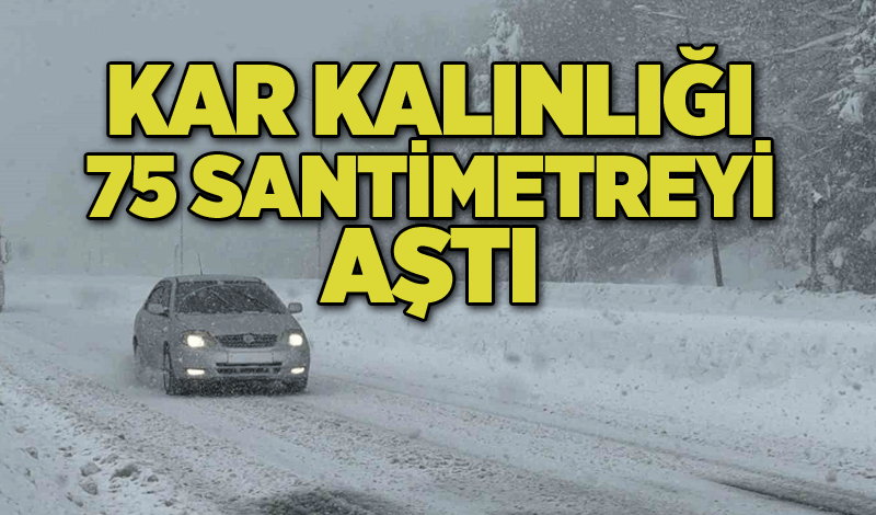 Bolu Dağı’nda kar yağışı etkili oluyor: Kar kalınlığı 75 santimetreyi aştı