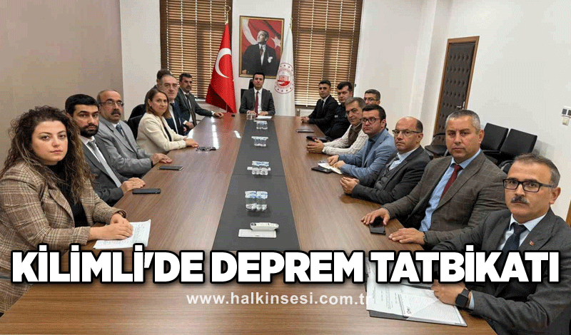 Kilimli'de deprem tatbikatı