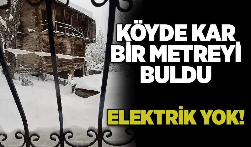 Köyde kar bir metreyi buldu, elektrik yok