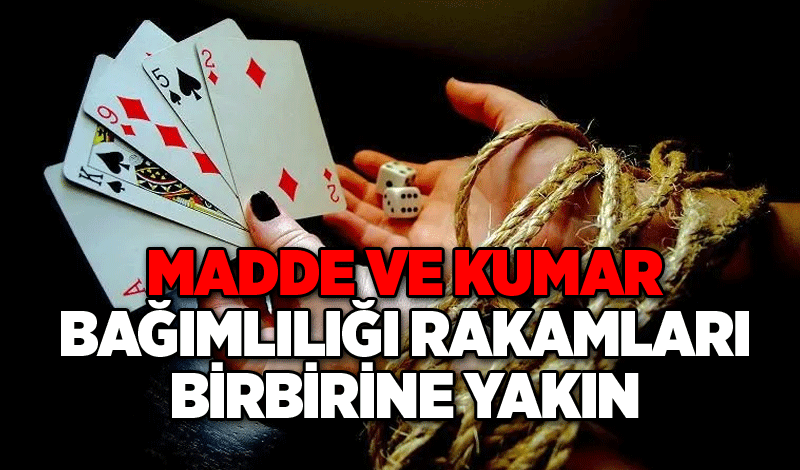 Madde ve kumar bağımlılığı rakamları birbirine yakın