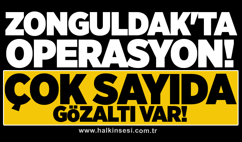 Zonguldak'ta operasyon! Çok sayıda gözaltı var