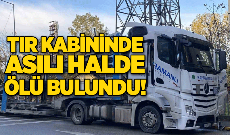 Korkunç olay: Tır kabininde asılı halde ölü bulundu