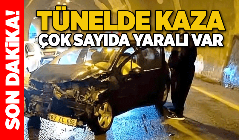 Tünelde kaza... Çok sayıda yaralı var…