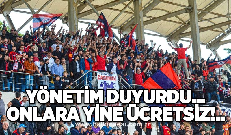 Zonguldakspor yönetimi duyurdu.. Onlara yine ücretsiz!..