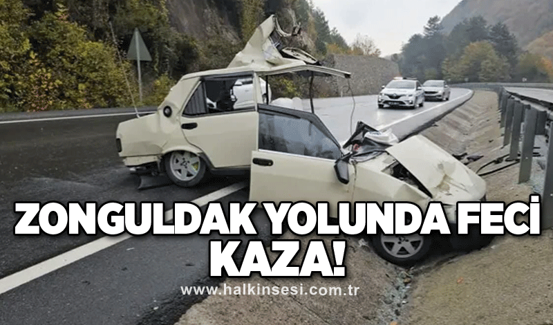 Zonguldak yolunda feci kaza!