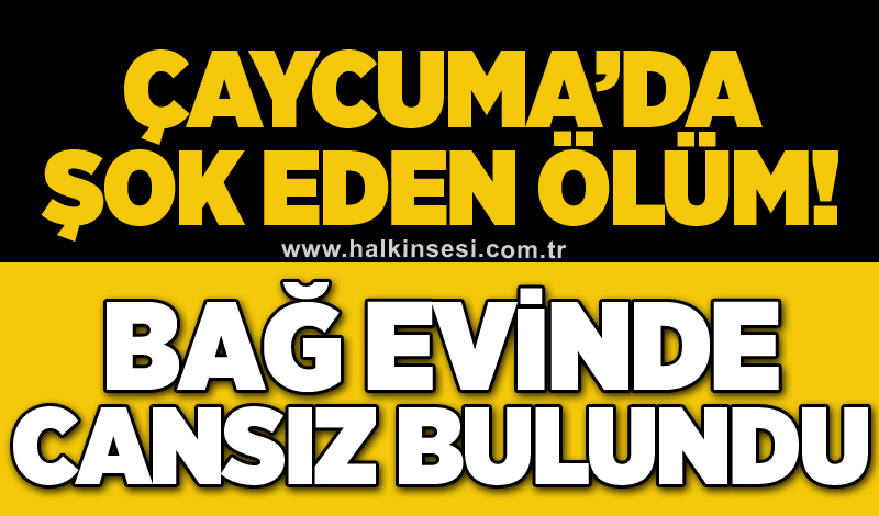 Çaycuma’da şok eden ölüm! Bağ evinde cansız bulundu