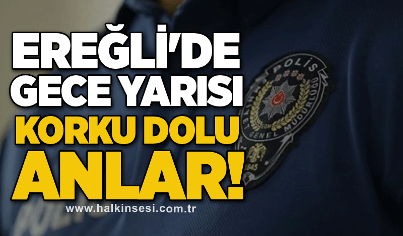 Ereğli'de gece yarısı korku dolu anlar!