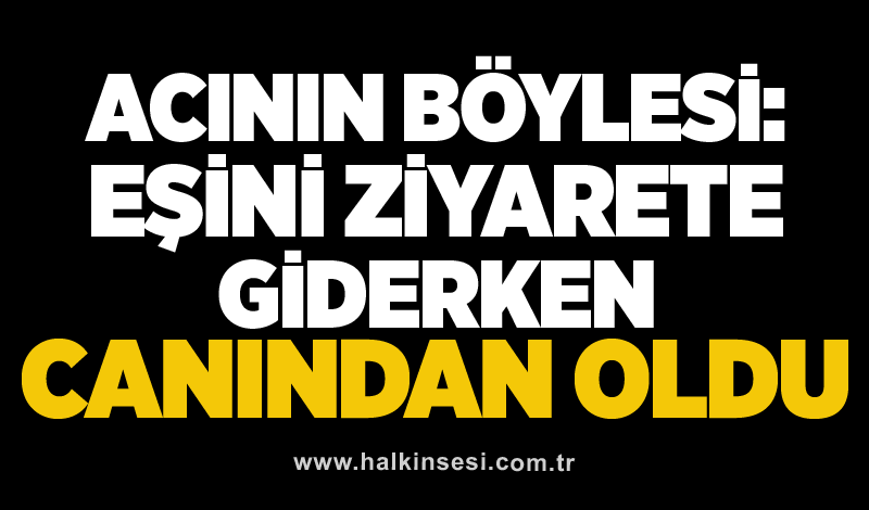 Acının böylesi: Eşini ziyarete giderken canından oldu