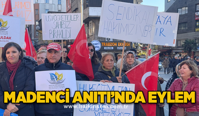 Madenci Anıtı’nda eylem