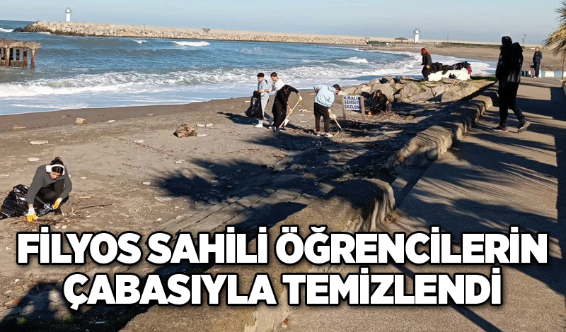 Filyos sahili öğrencilerin çabasıyla temizlendi