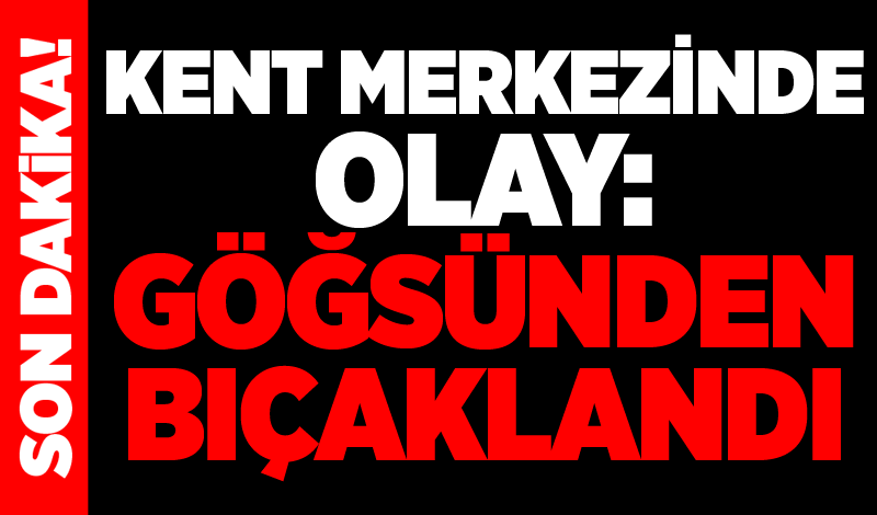 Kent merkezinde olay: Göğsünden bıçaklandı