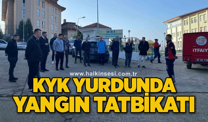 KYK yurdunda yangın tatbikatı