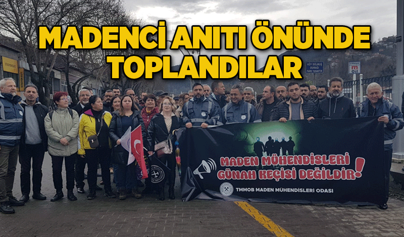 Madenci Anıtı önünde toplandılar