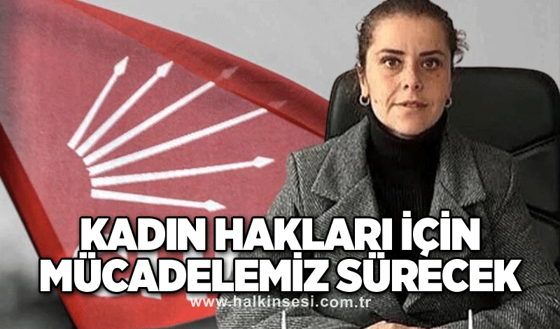 Merve Arslan: Kadın hakları için mücadelemiz sürecek