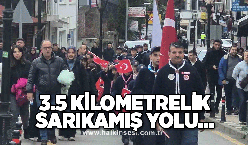 3.5 kilometrelik Sarıkamış yolu...