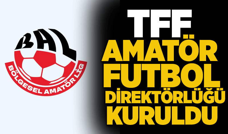 TFF Amatör Futbol Direktörlüğü Kuruldu